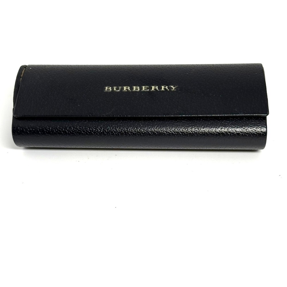 Burberry Black Pebbled Leather Eyeglass Case Magnetic Hard Shell Sunglasses Box
